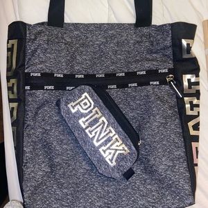 PINK Shoulder and Accessory Bag Set